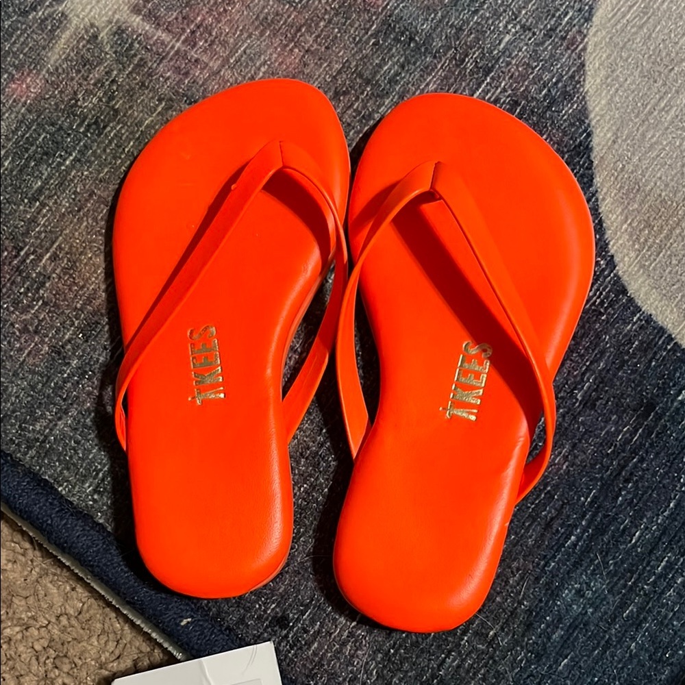 TKEES Orange Minimalist Sandals